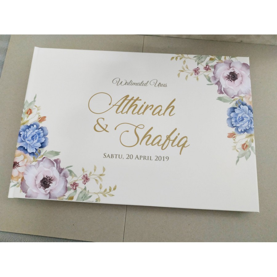 Guest Book Kahwin Floral 2
